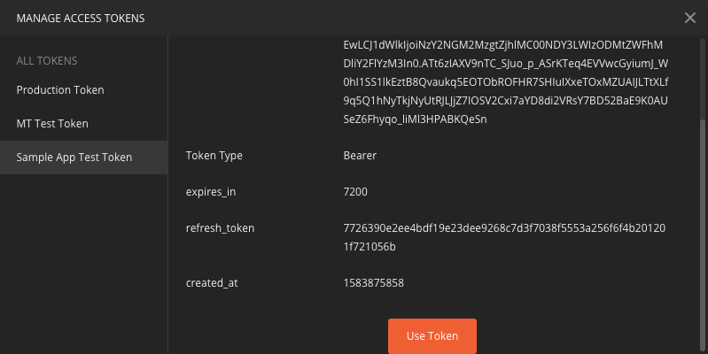 Postman Manage Access Tokens